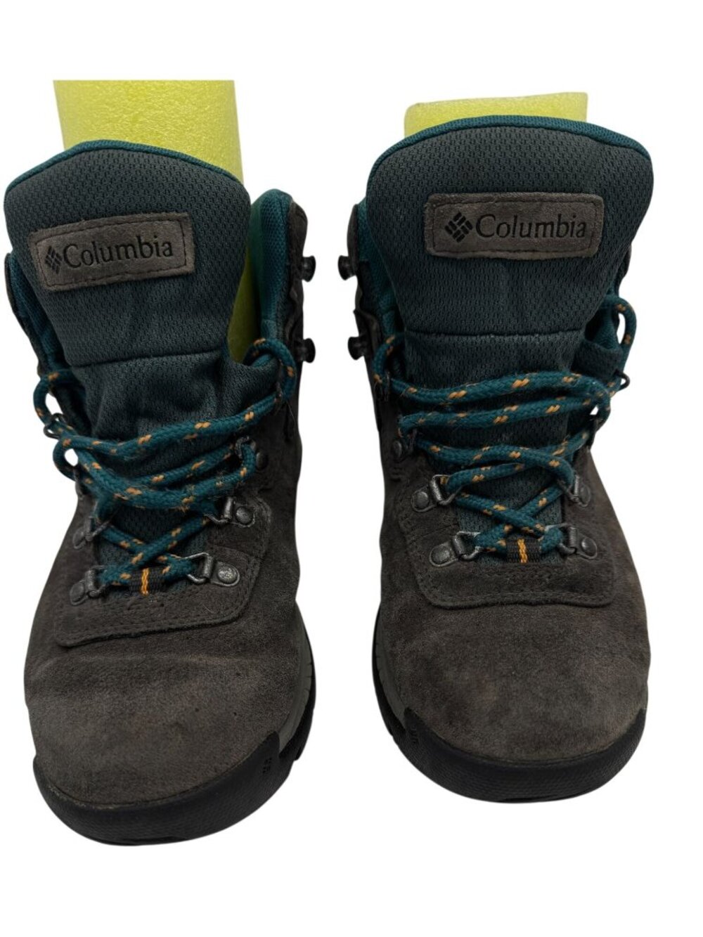 Columbia Women Newton Ridge Plus Waterproof Amped Hiking Boots 7 Wide Gray Suede